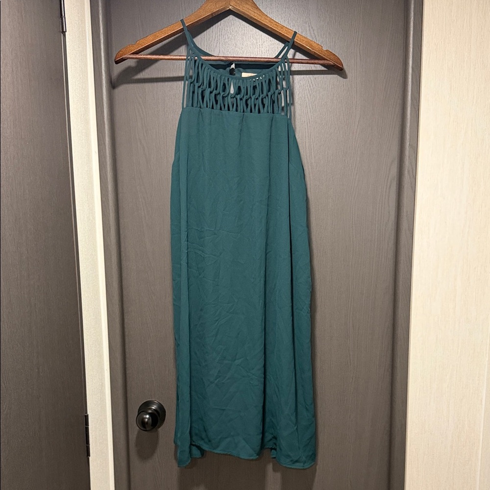 Maurices Teal Halter Midi Dress
